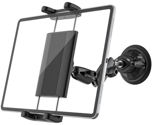 【強化された真空吸盤】Kolasels 車載 タブレットホルダー 車 ipad ホルダー ダッシュボードとロンドガラス取り付け 金属アーム 運転席 車のタブレットマウント カースマホホルダー 360度回転 自由調節 安定性 4-13インチ多機種対応：iPats