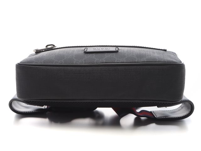 GUCCI グッチ GGスプリーム ベルトバッグ ブラック PVC/レザー 474293