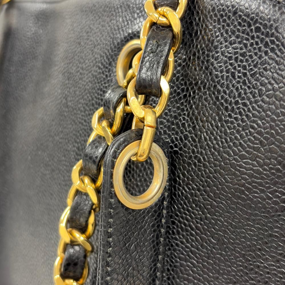シャネル CHANEL ココマーク チェーン トートバッグ キャビアスキン