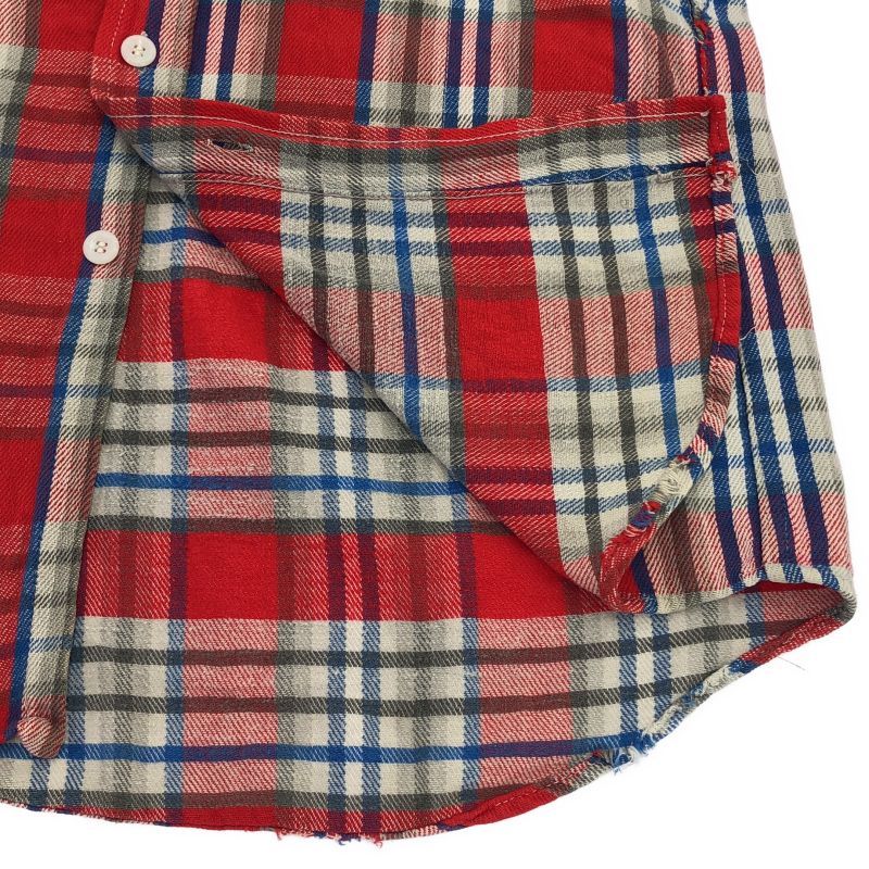 中古】60s BIG MAC Penneys チェックネルシャツ サイズS レッド×ブルー
