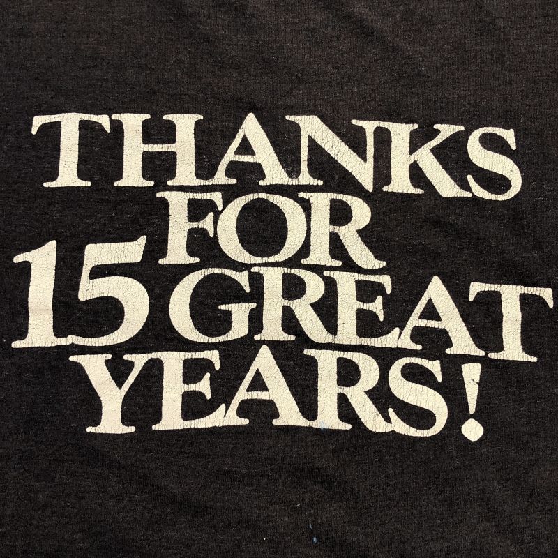 中古】80s THANKS FOR 15 GREAT YEARS！PUBLIC TELEVISION Tシャツ
