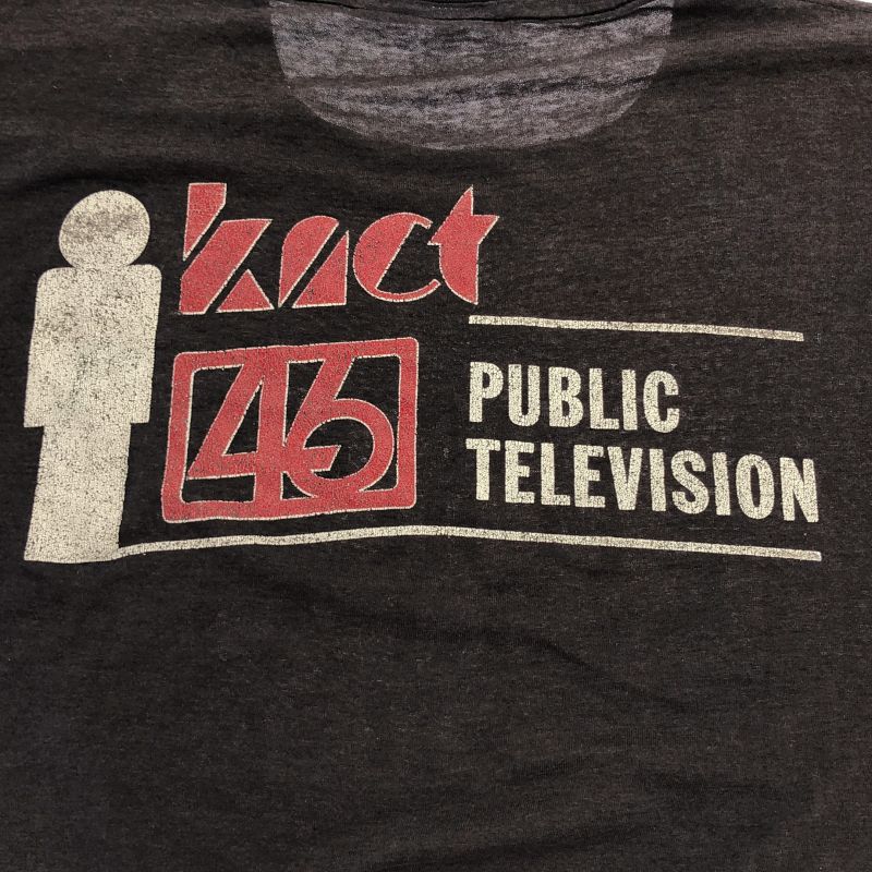 【中古】80s THANKS FOR 15 GREAT YEARS！PUBLIC TELEVISION Tシャツ サイズ表記なし ブラック ▲状態考慮 ヴィンテージ サンキューフォー15グレイトイヤーズ！ パブリックテレビジョン[17][240017780255] 中古】80s THANKS FOR 15 GREAT YEARS！PUBLIC TELEVISION Tシャツ