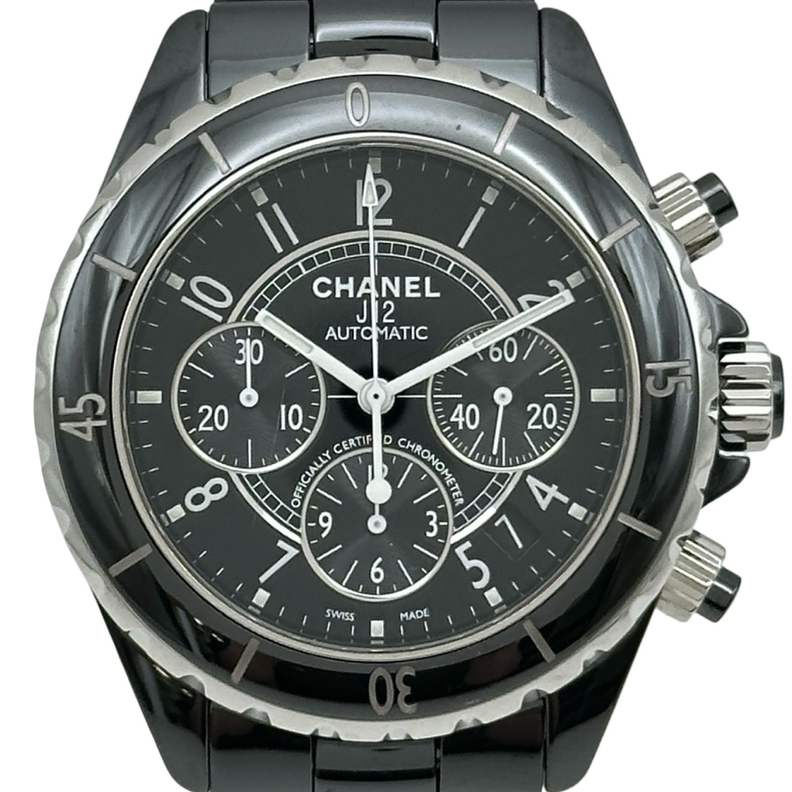 シャネル CHANEL J12 クロノグラフ 41MM H0940 ブラック セラミック/ステンレススチール 自動巻き メンズ 腕時計