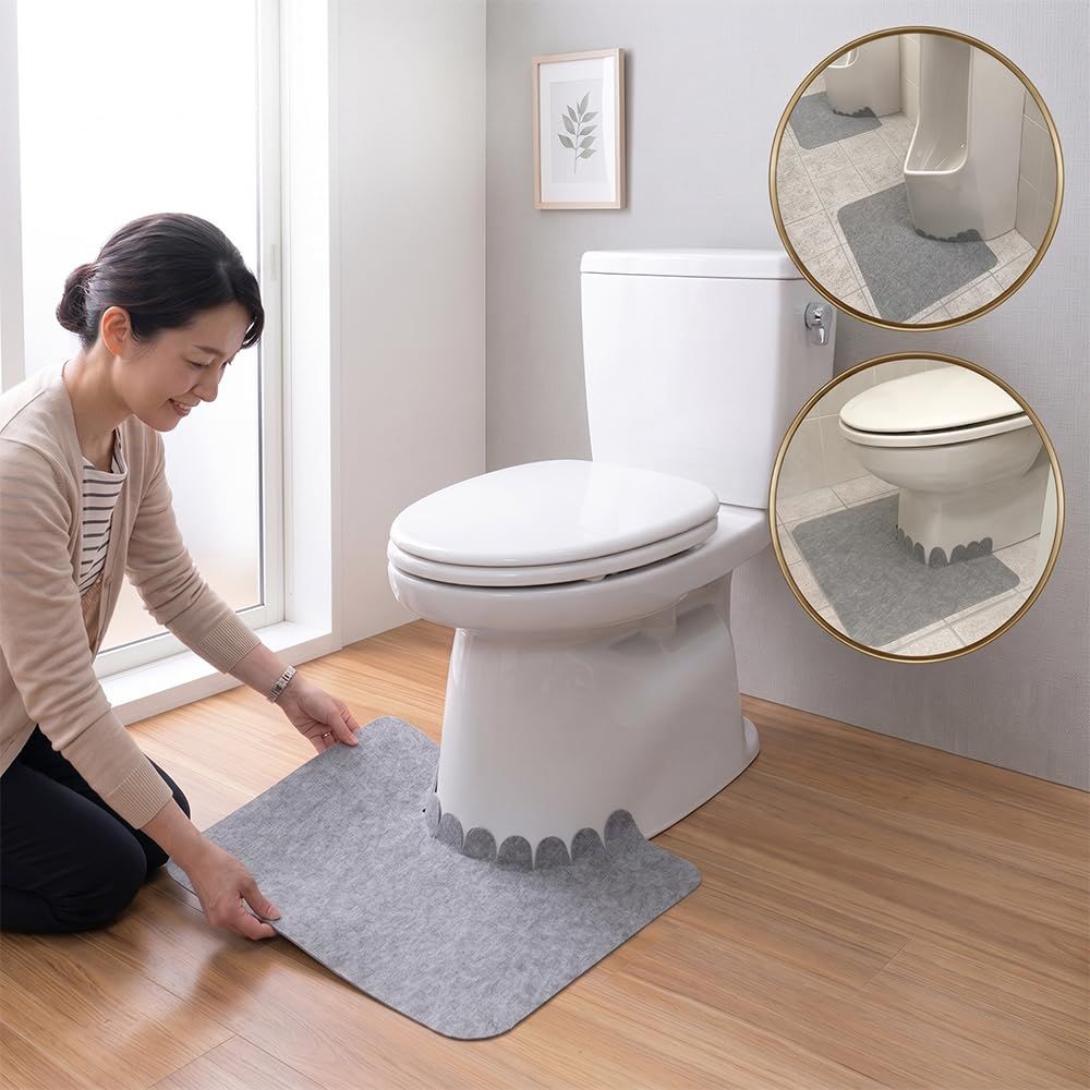 【日本製】使い捨てトイレマット 10枚 55x44cm 床吸着 床汚れ 防止 店舗 施設 男女トイレ 男性用小便器にも使用pms 4f19a29a