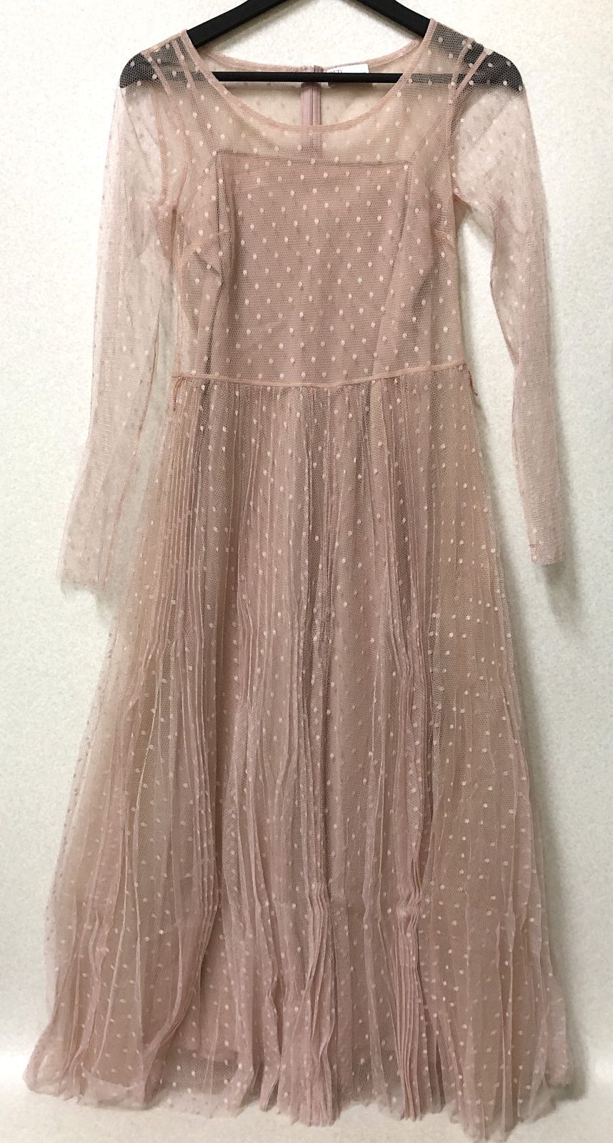 D875 RED VALENTINO ドット チュールワンピース インナー付 サイズ38