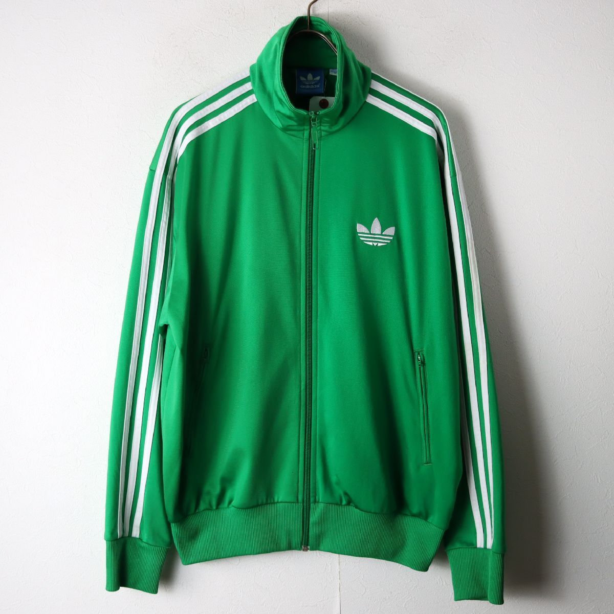 近年物 adidas アディダス トラックジャケット ジャージ ワンポイント グリーン M/ 古着 ヴィンテージ