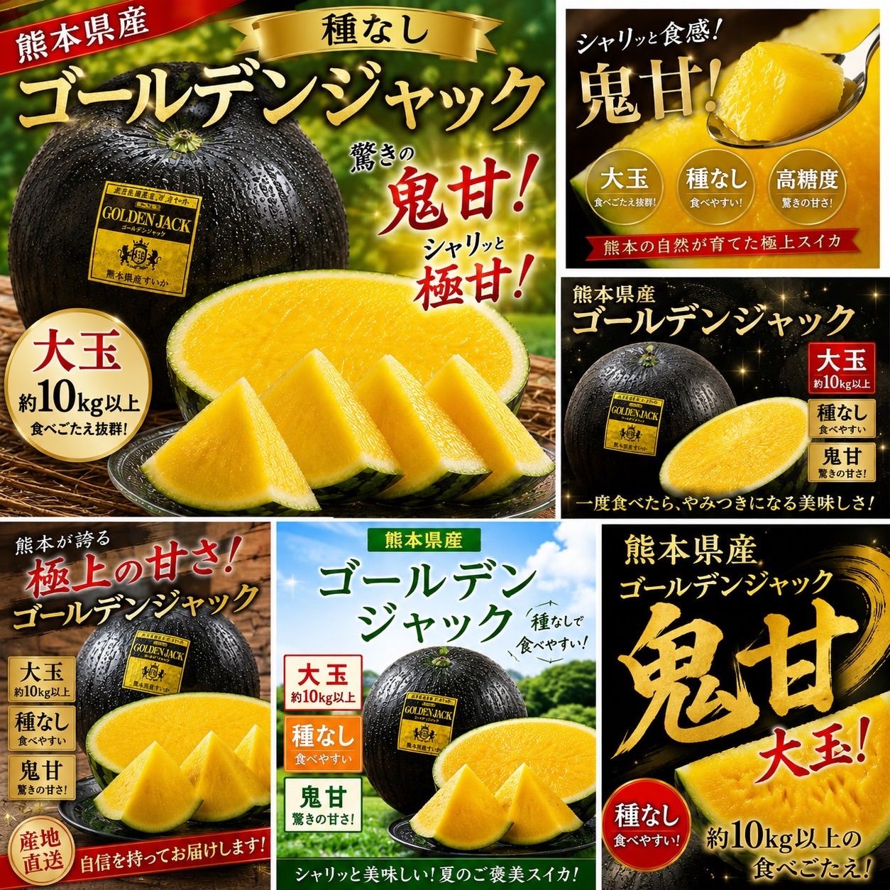 【即購入可能】ゴールデンジャック 10キロ前後2玉入 数量限定】熊本産 ゴールデンジャック種無し - メルカリ