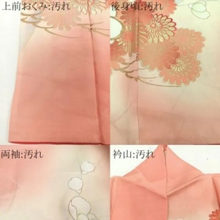 豪華振袖 5点 セット 駒刺繍 ピンク 白 黄色 枝花文 地紋お越し 金彩