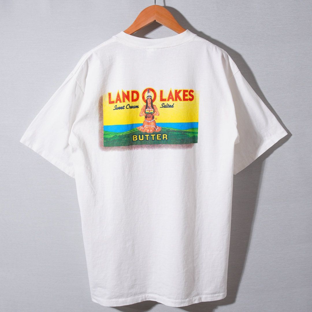 90s USA 企画 ランド オ レイクス Land O'Lakes 企業 Tシャツ L