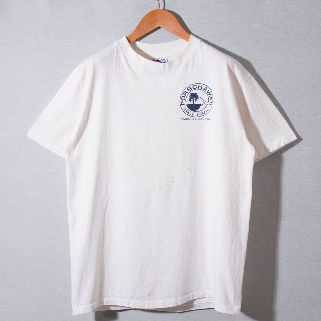 90s USA製 1990年製 ポルシェ PORSCHE Tシャツ L ホワイト