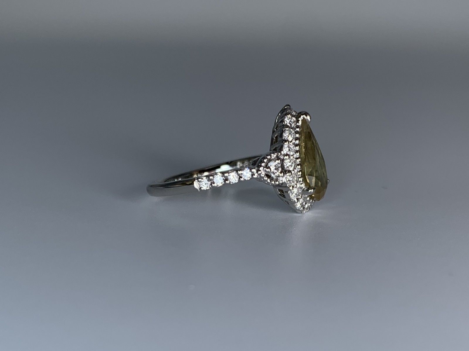 サファイア 1.54ct 非加熱 No heat GIA鑑別書 D0.42ct PT900 4.7g 指輪