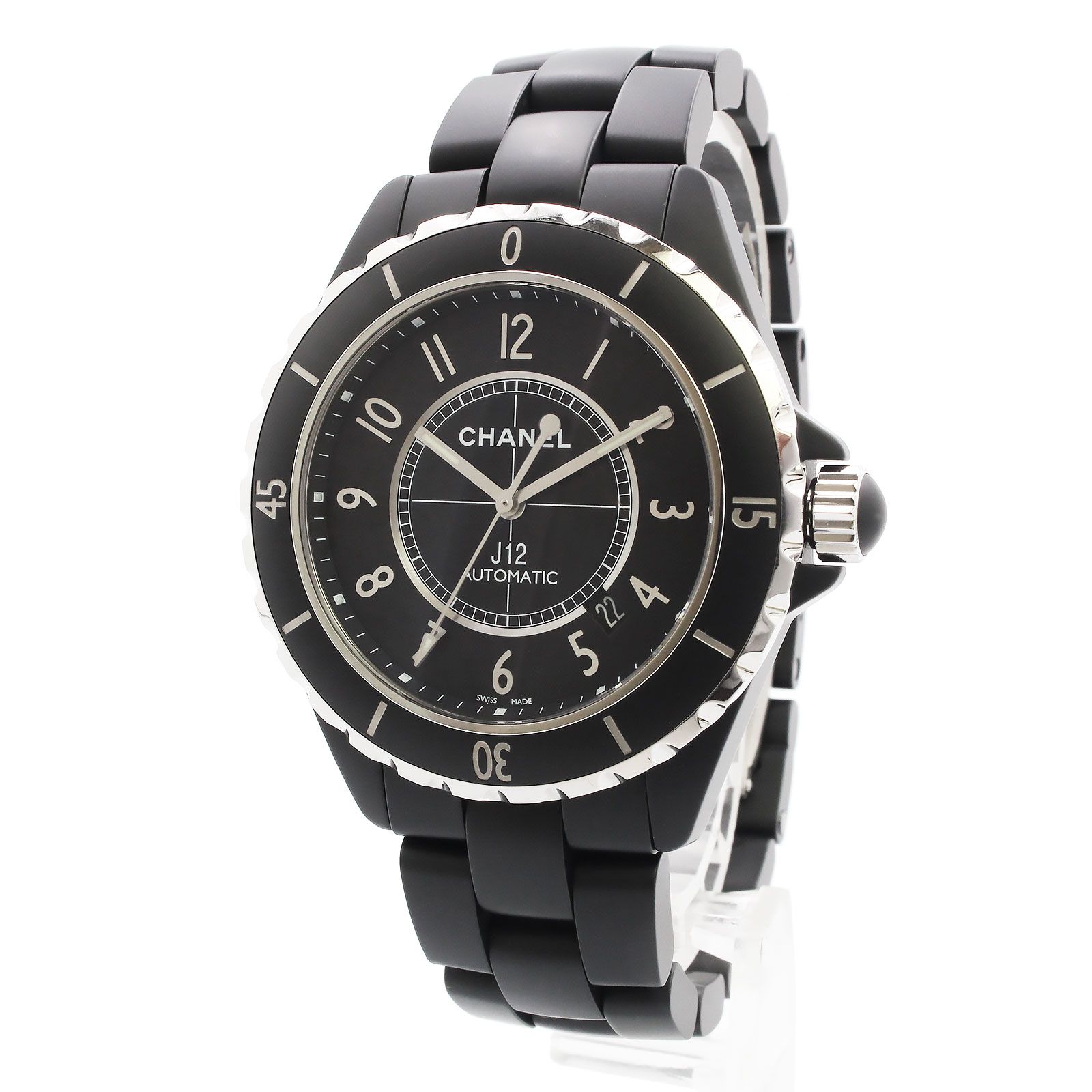 CHANEL腕時計中古⭐️ シャネル H3131 J12 自動巻き セラミック ステンレススチール ブラック