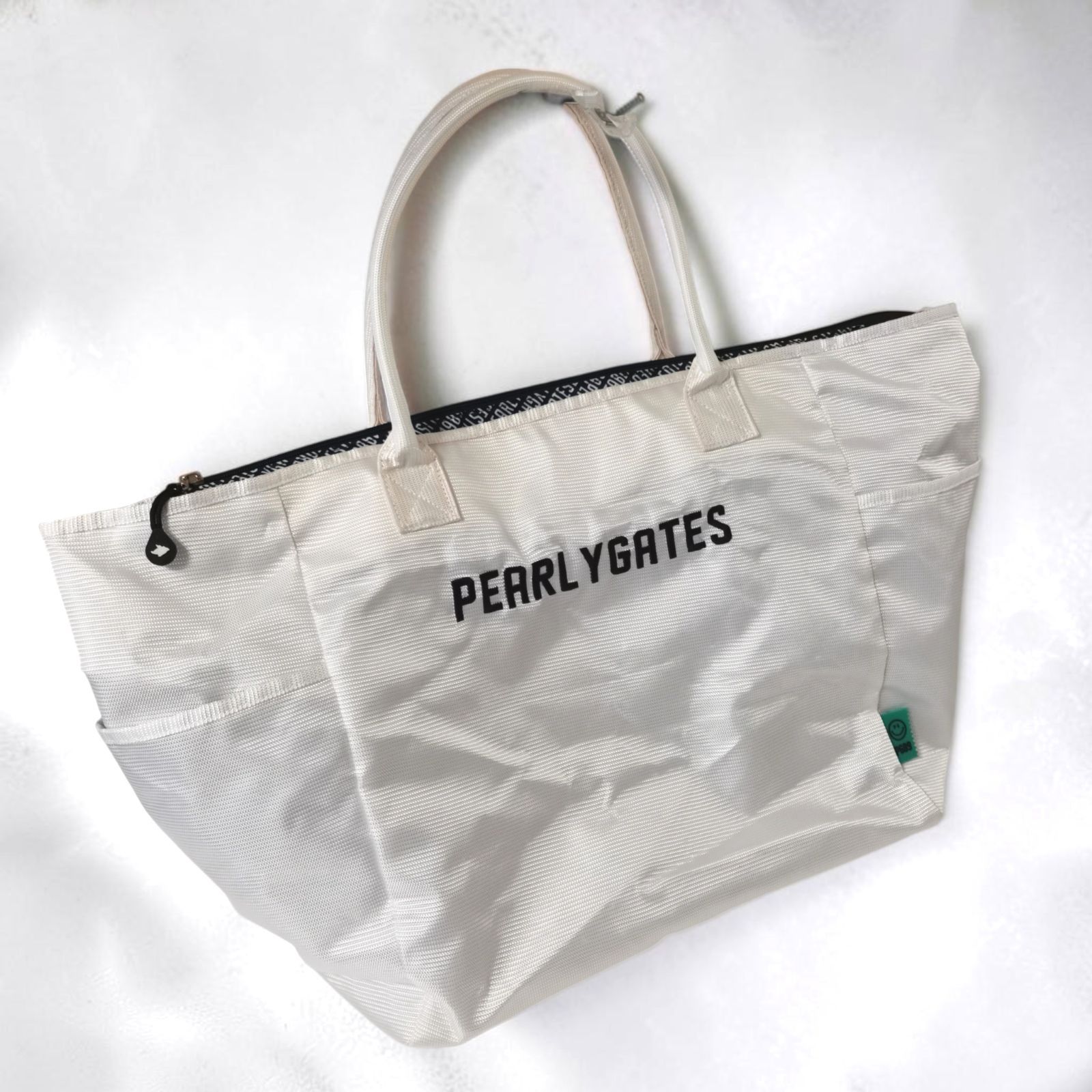 PEARLY GATES パーリーゲイツ 大容量 トートバッグ 光沢ホワイト