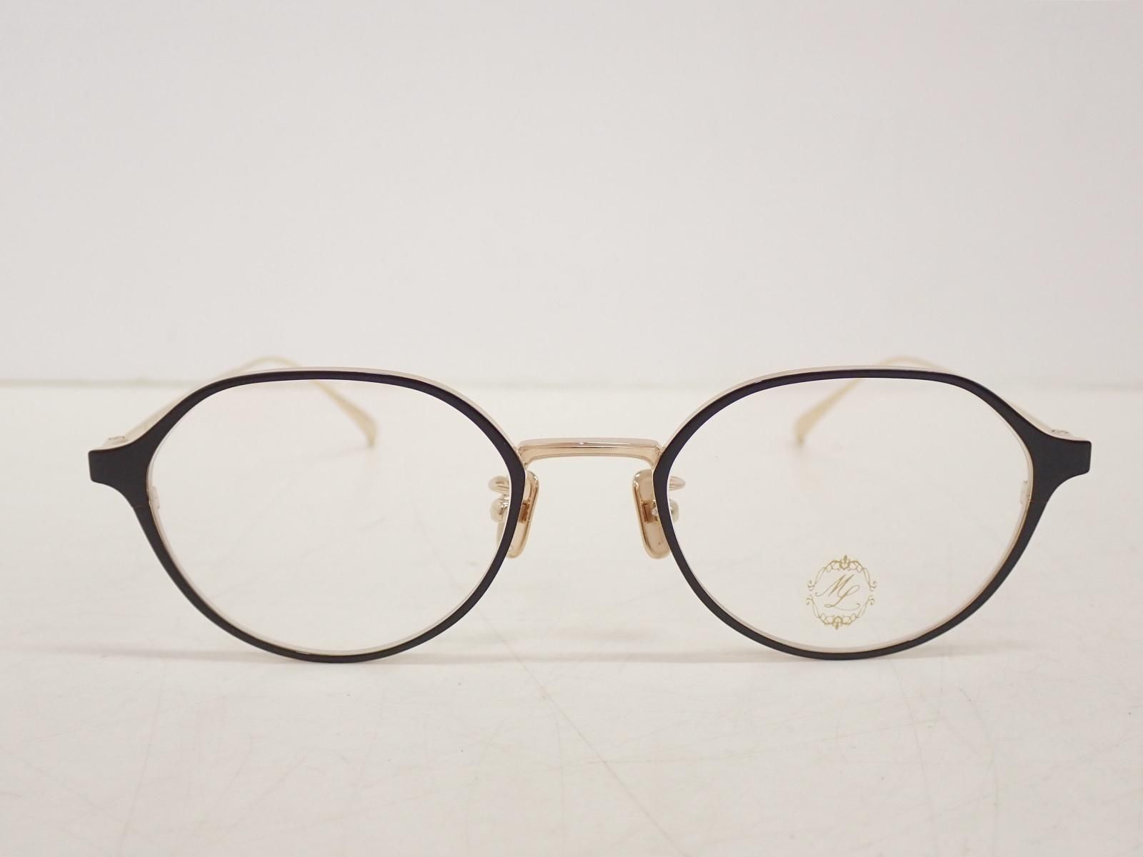 ★9141☆Maison de Luxe LUNETTES メゾンド リュクス ルネッツ ML-113 チタン メガネフレーム ボストン 度なし 極美品