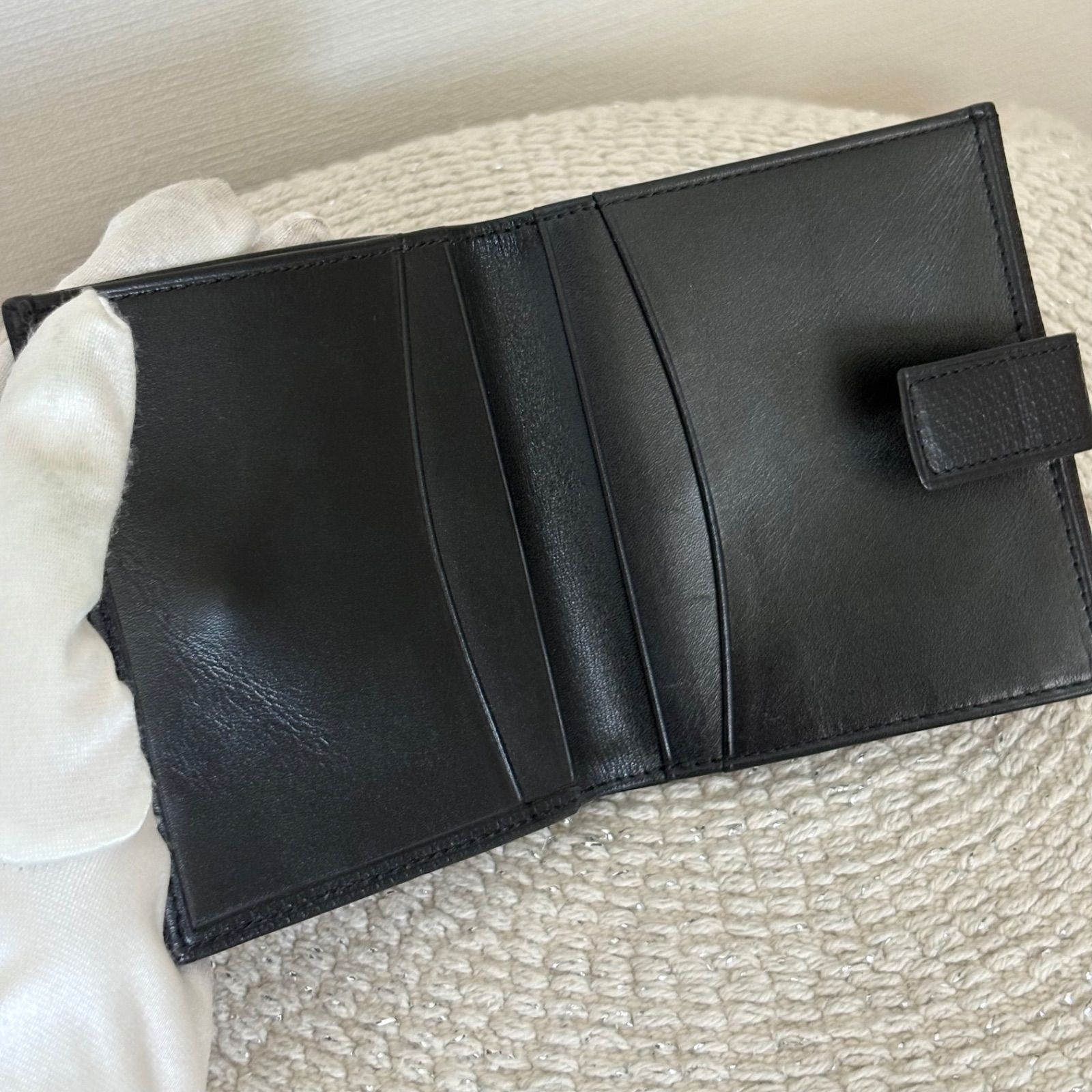 美品】クリスチャンディオール 二つ折り財布 ウォレット CDロゴ レザー