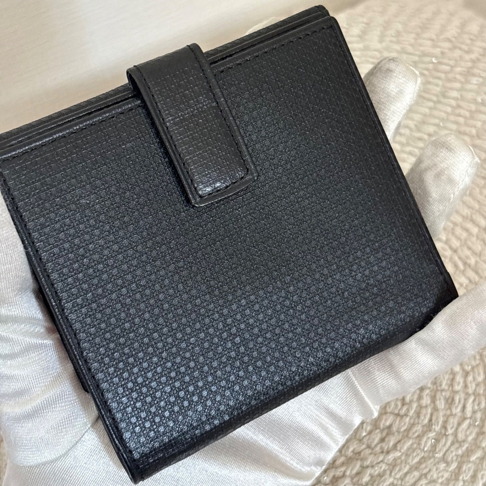 美品】クリスチャンディオール 二つ折り財布 ウォレット CDロゴ レザー