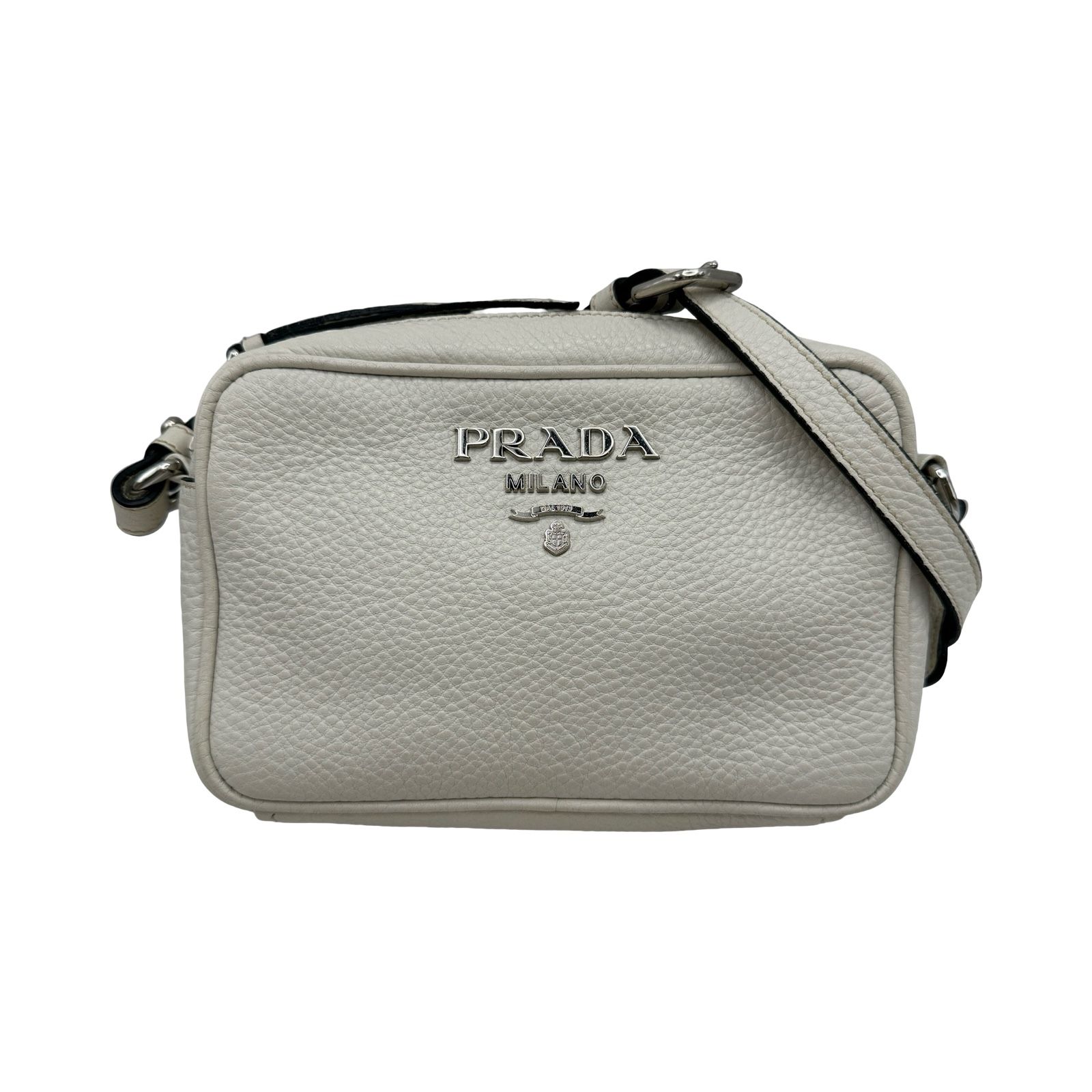 プラダ PRADA ヴィッテフェニックスショルダーバッグ 1BH096 ホワイト シルバー金具 レザー レディース ショルダーバッグ
