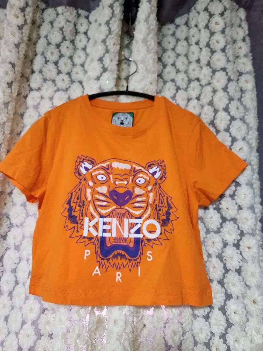 KENZO タイガー 半袖 クロップドTシャツ オレンジ