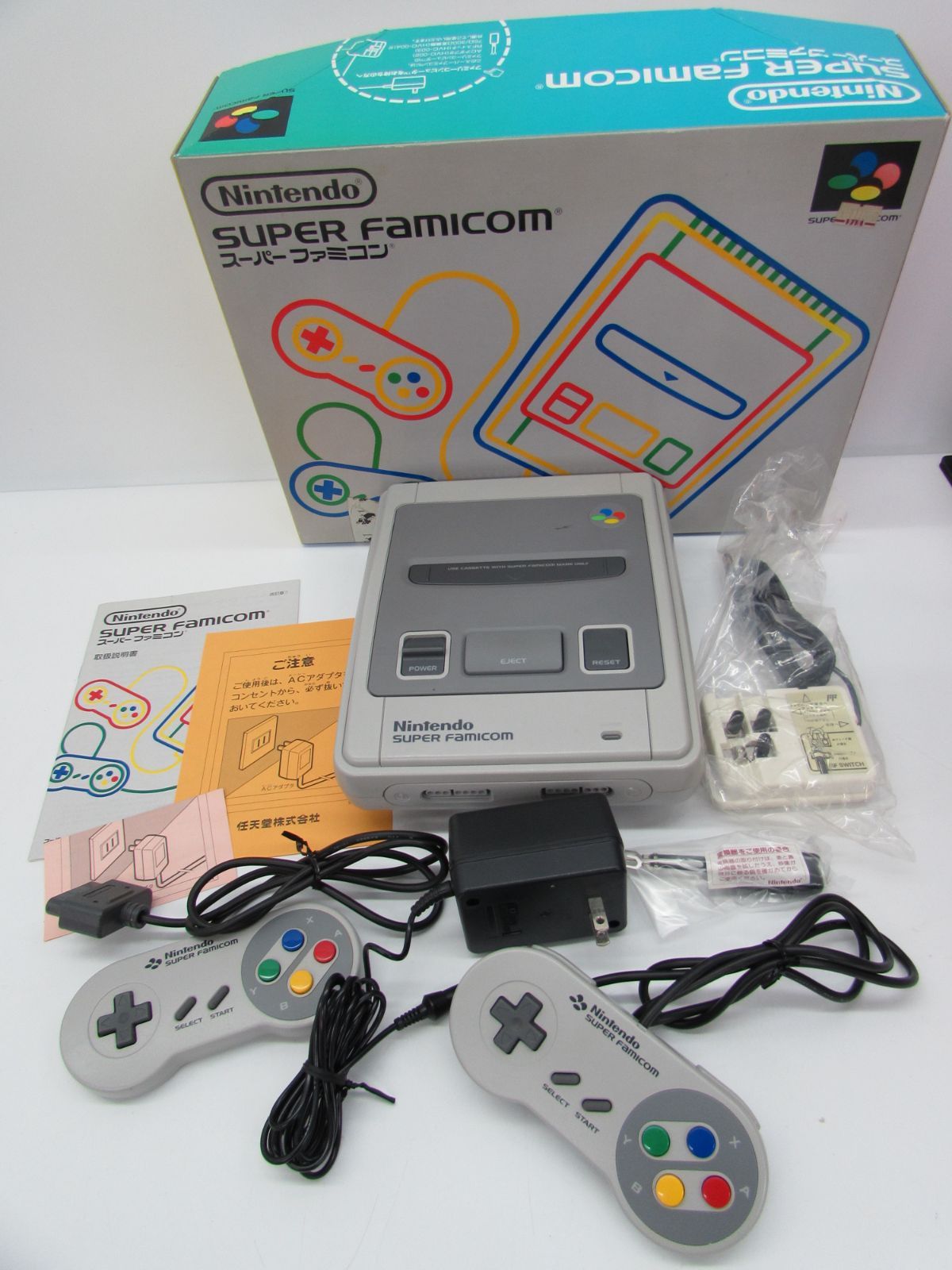 良品 任天堂 スーパーファミコン 本体セット 簡易動作確認済み 箱