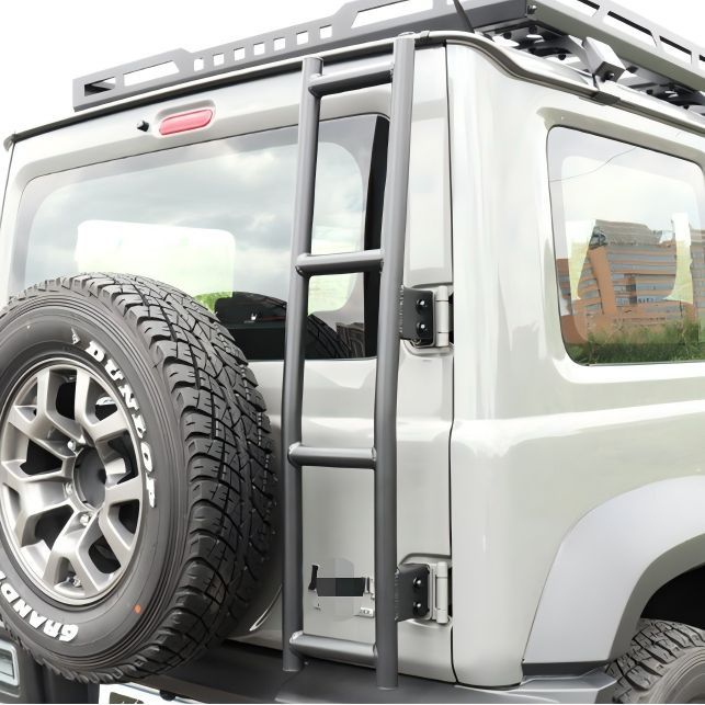 スズキ ジムニー JB64W・ジムニーシエラ JB74W 2018年以降対応 バックドアリアラダー アルミ合金製 テールゲート用 外装アクセントパーツ