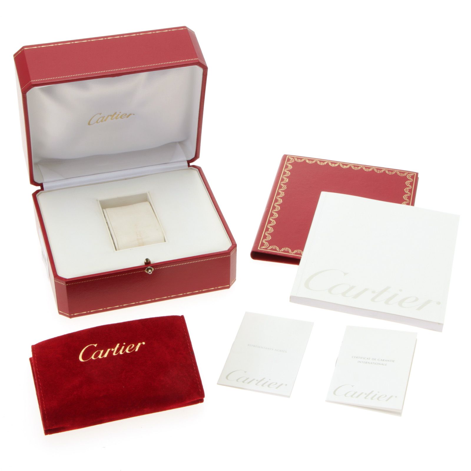 CARTIER カルティエ ベニュワール W1516856 腕時計 K18ホワイトゴールド K18WG/本革 アイボリー クオーツ レディース【中古】432 2147200587417