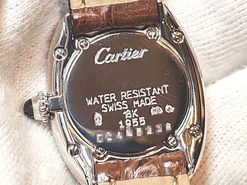 CARTIER カルティエ ベニュワール W1516856 腕時計 K18ホワイトゴールド K18WG/本革 アイボリー クオーツ レディース【中古】432 2147200587417