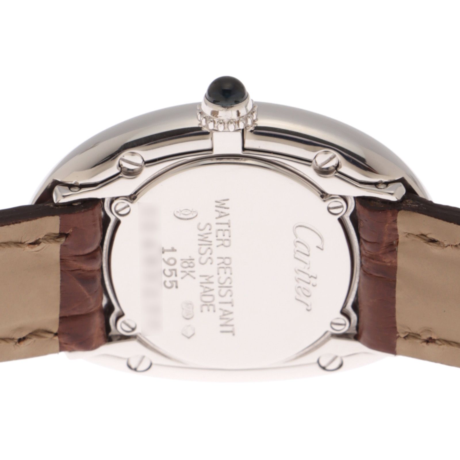 CARTIER カルティエ ベニュワール W1516856 腕時計 K18ホワイトゴールド K18WG/本革 アイボリー クオーツ レディース【中古】432 2147200587417