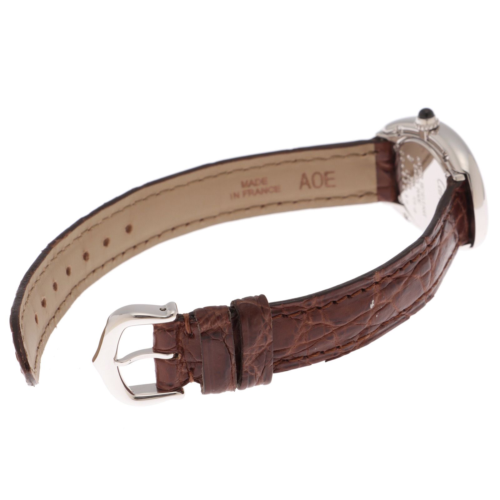 CARTIER カルティエ ベニュワール W1516856 腕時計 K18ホワイトゴールド K18WG/本革 アイボリー クオーツ レディース【中古】432 2147200587417