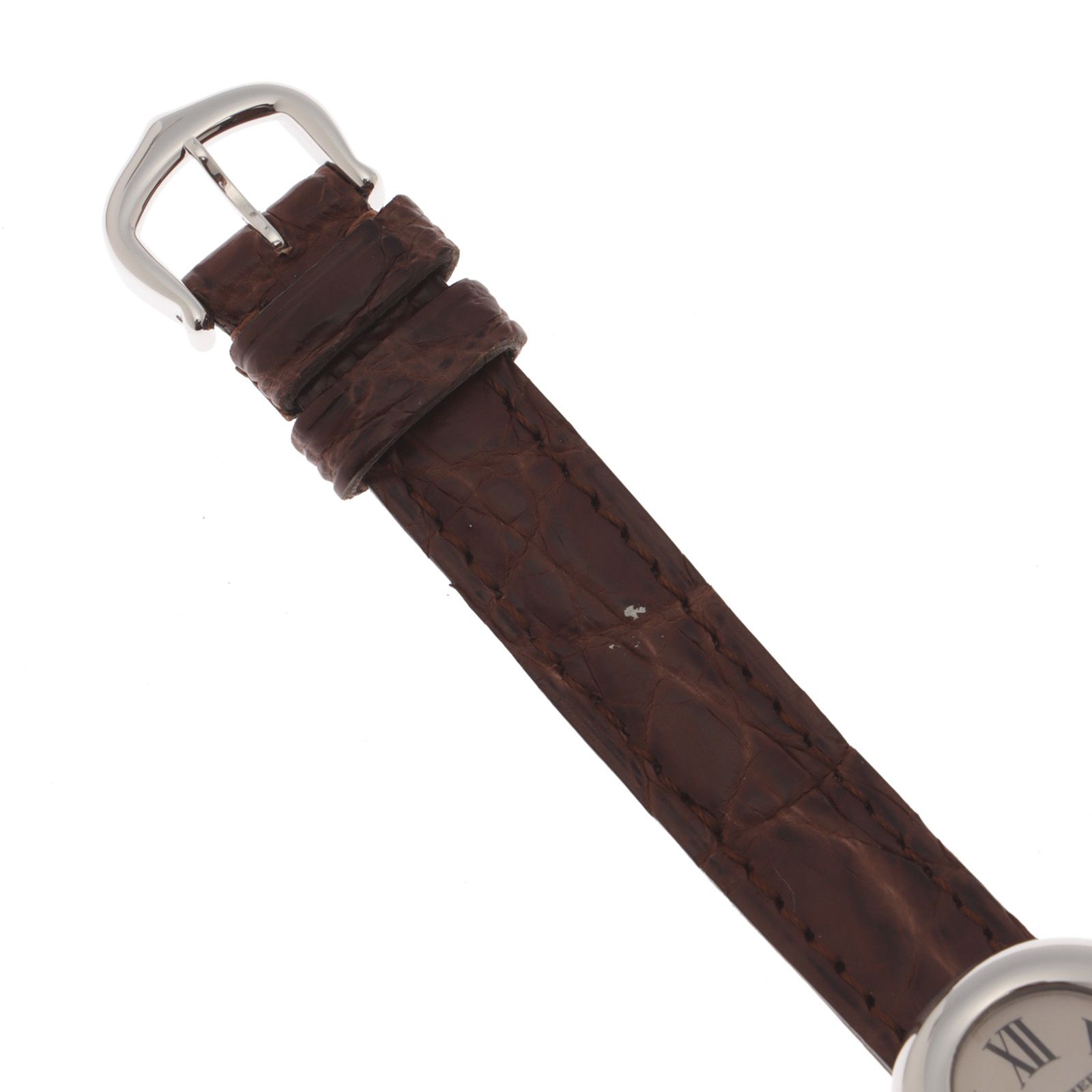 CARTIER カルティエ ベニュワール W1516856 腕時計 K18ホワイトゴールド K18WG/本革 アイボリー クオーツ レディース【中古】432 2147200587417