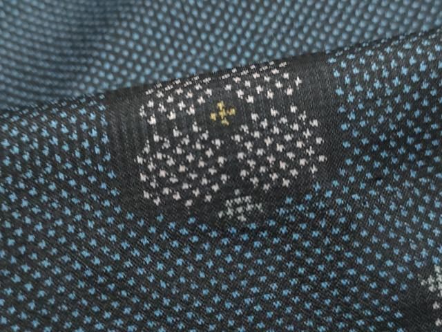 平和屋着物□本場大島紬 7マルキ 抽象花文 正絹 逸品 DABH8829qa