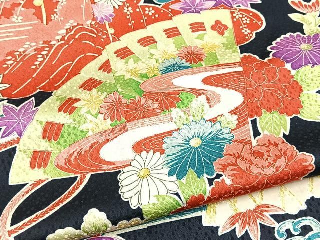 平和屋着物□訪問着 型染め 松竹梅吉祥花文 正絹 逸品 BAAX9198yc