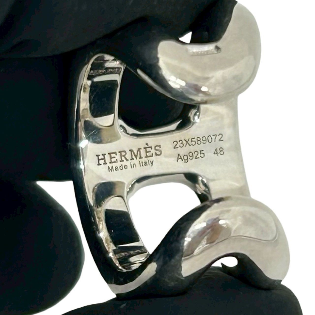 極 美品 箱付き HERMES エルメス オスモズ PM リング シルバー925 指輪