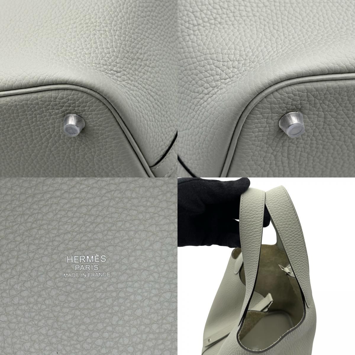 エルメス HERMES ピコタンロックMM B刻印 グリネヴェ シルバー金具