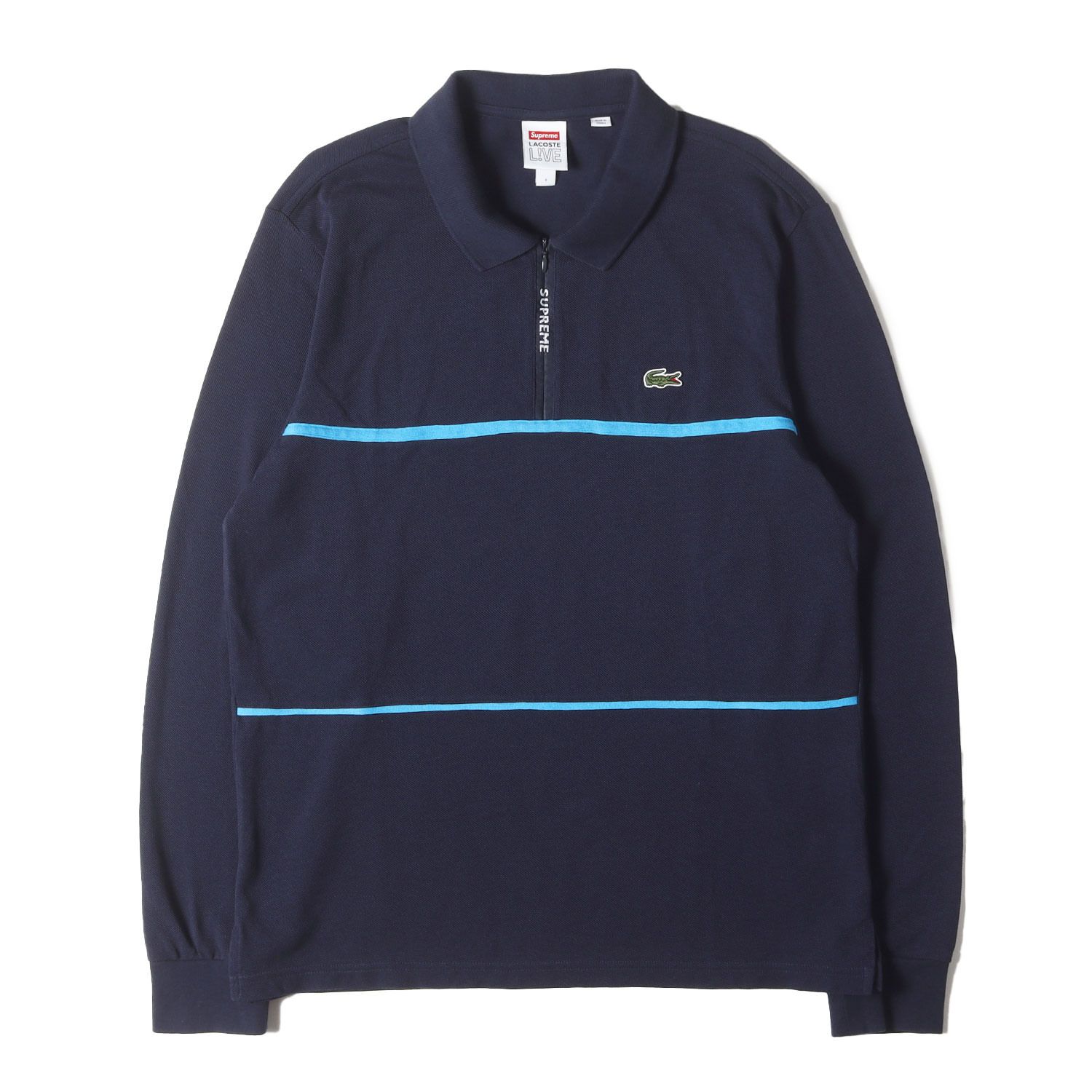 美品】Supreme シュプリーム ポロシャツ ネイビー 紺 サイズ:S LACOSTE