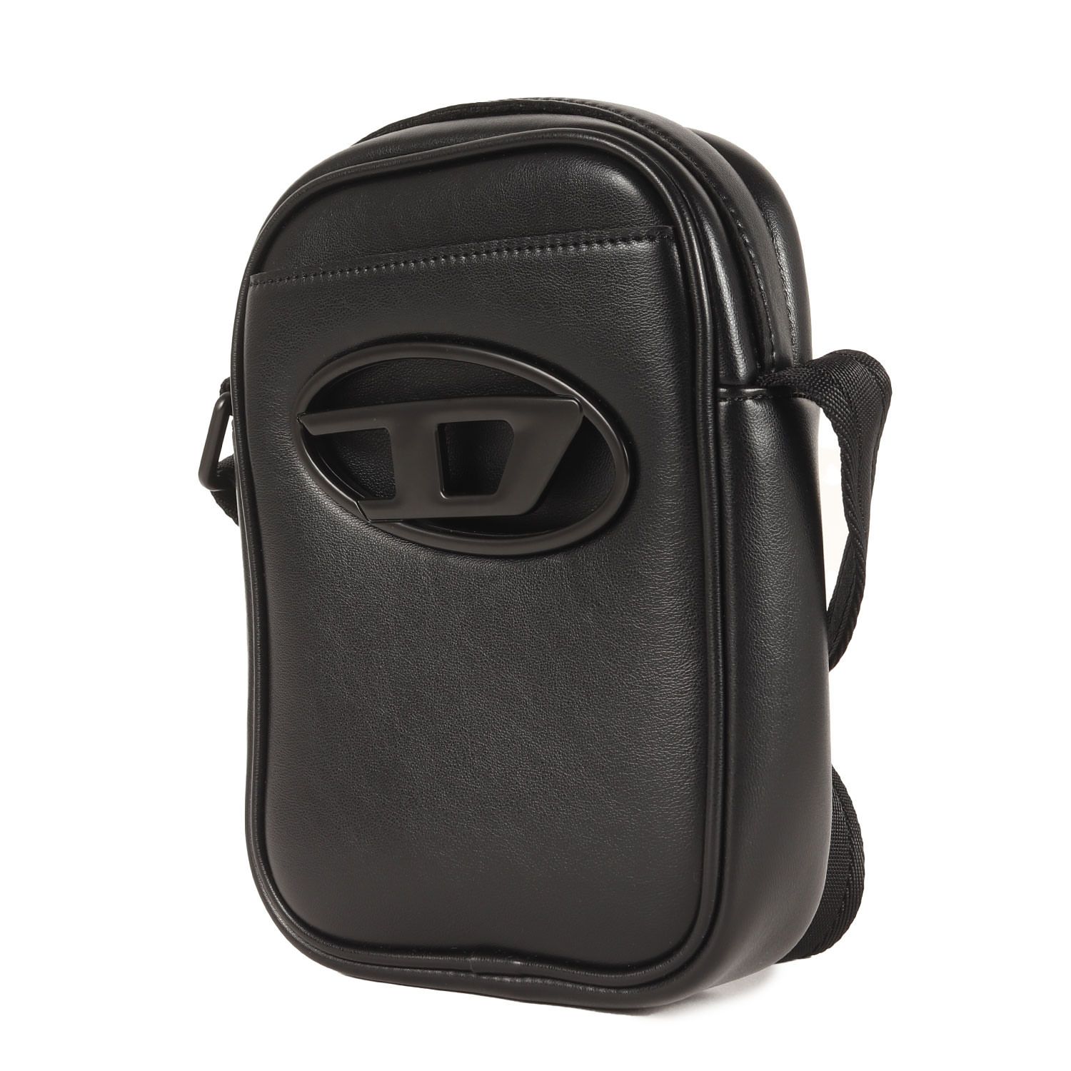 【美品】DIESEL ディーゼル バッグ ブラック 黒 23AW オーバルD レザー ショルダーバッグ HOLI-D CROSSBODY X09881 P5925 ブランド カバン【メンズ】【中古】