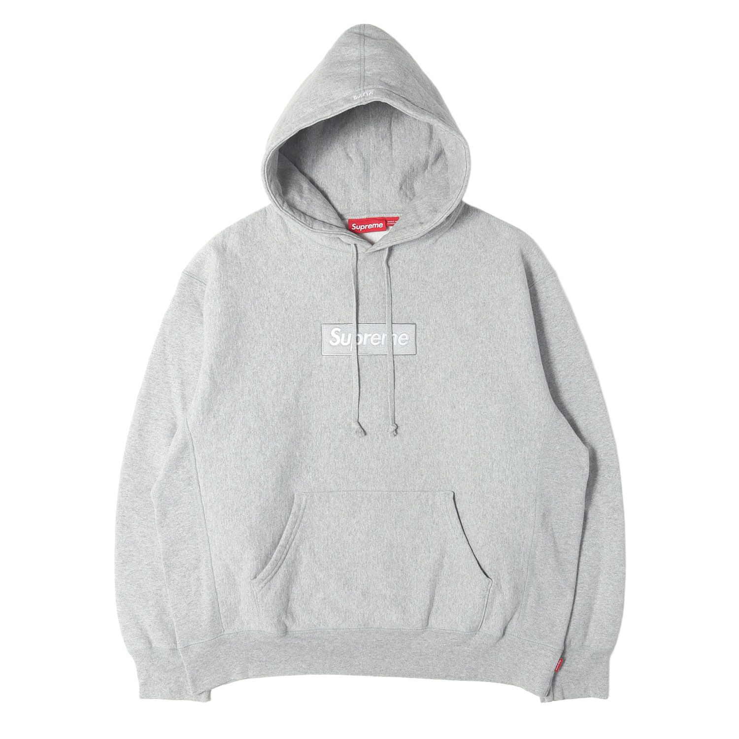 【美品】Supreme シュプリーム パーカー ヘザーグレー サイズ:M 24AW ボックスロゴ スウェット パーカー Box Logo Hooded Sweatshirt トップス フーディー プルオーバー【メンズ】【中古】