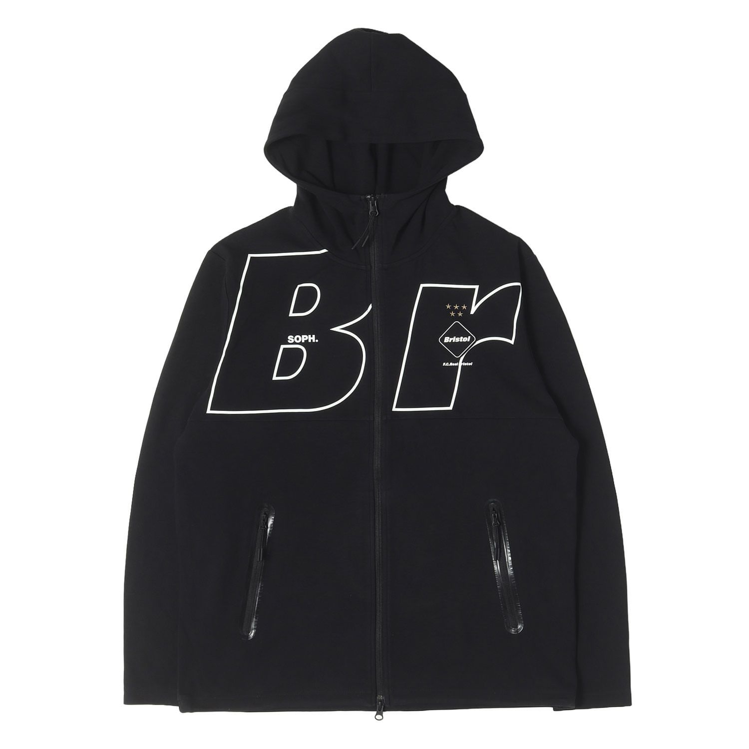 F.C.R.B. ブリストル スウェットパーカー ブラック M ジップ不良 F.C.Real Bristol エフシーレアルブリストル パーカー ブラック 黒