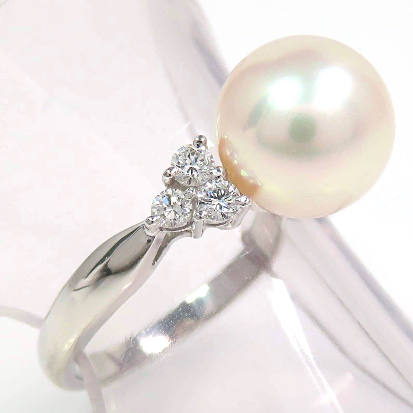 MIKIMOTO ミキモト Pt950 パール ダイヤモンド リング プラチナ - メルカリ