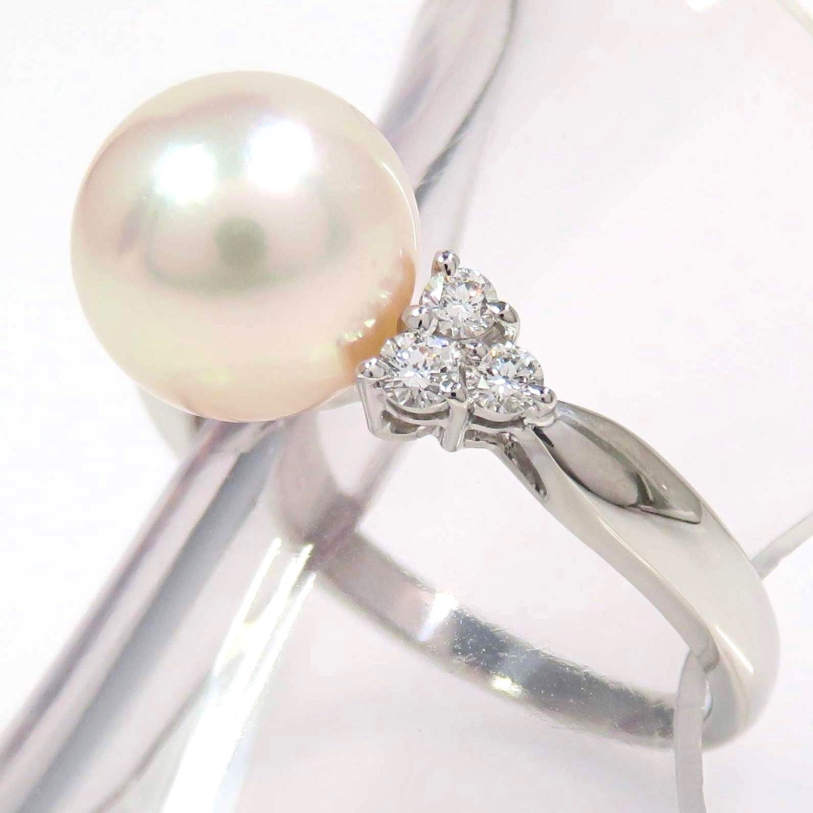 MIKIMOTO ミキモト Pt950 パール ダイヤモンド リング プラチナ - メルカリ