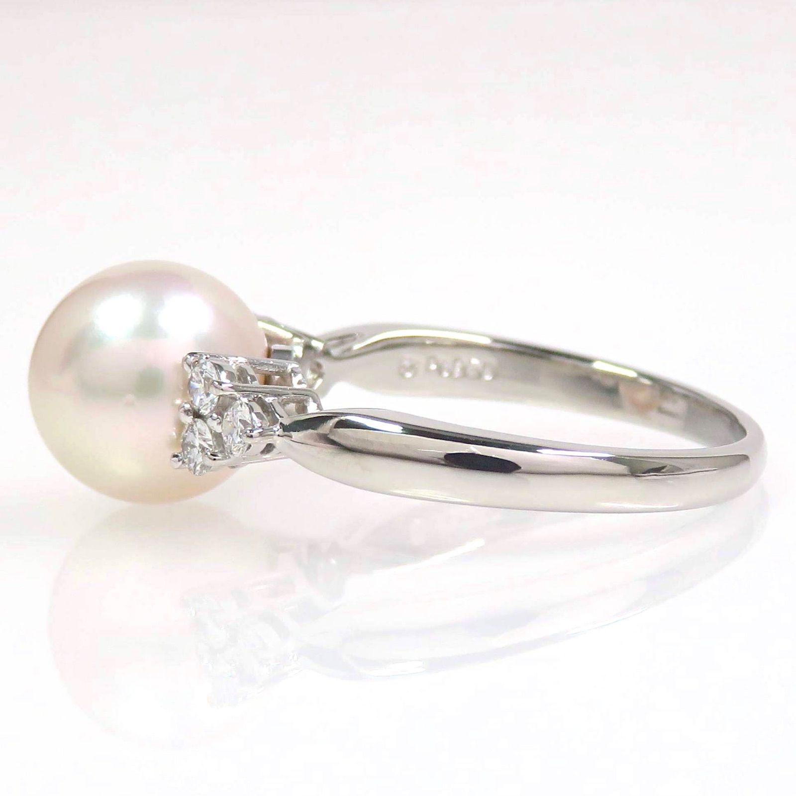MIKIMOTO ミキモト Pt950 パール ダイヤモンド リング プラチナ - メルカリ