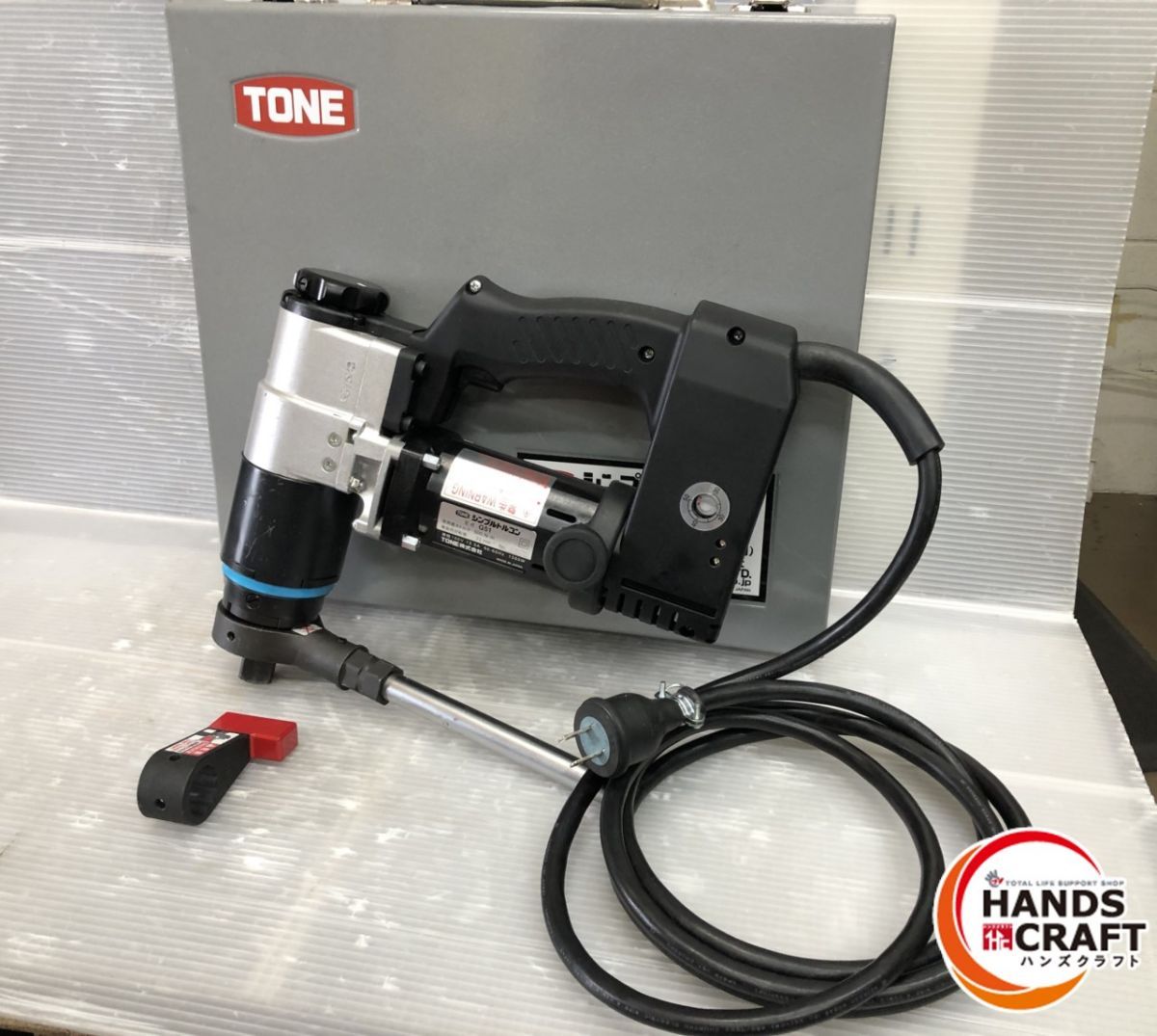 ▼【中古品】トネ ナットランナー シンプルトルコン 反力受け、ドライバー付き GST51T TONE