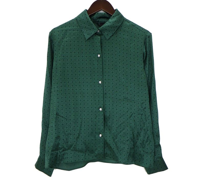 クロムハーツ CHROME HEARTS CHプラス 総柄 シルク ロングスリーブ 長袖 シャツ 51949 210,000円