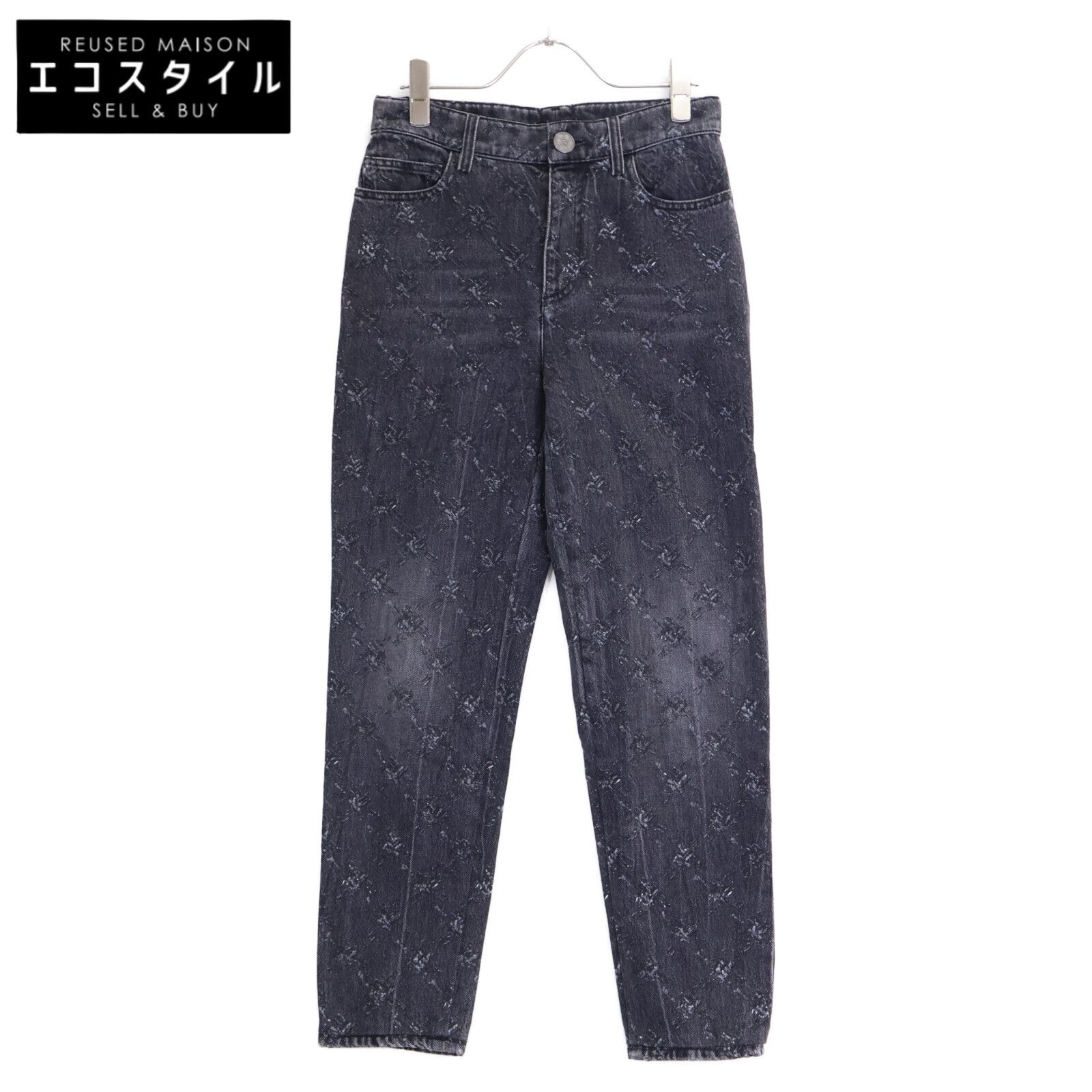 CHANEL　シャネル　【美品/国内正規】P62012V47627 ココマークボタン マトラッセ ジップフライ デニムパンツ　34