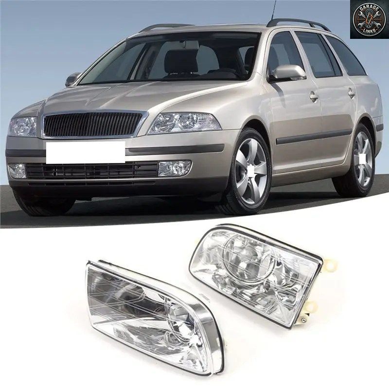Skoda Octavia 2004-2008 車用ライト 左/右 フロントバンパー ハロゲン