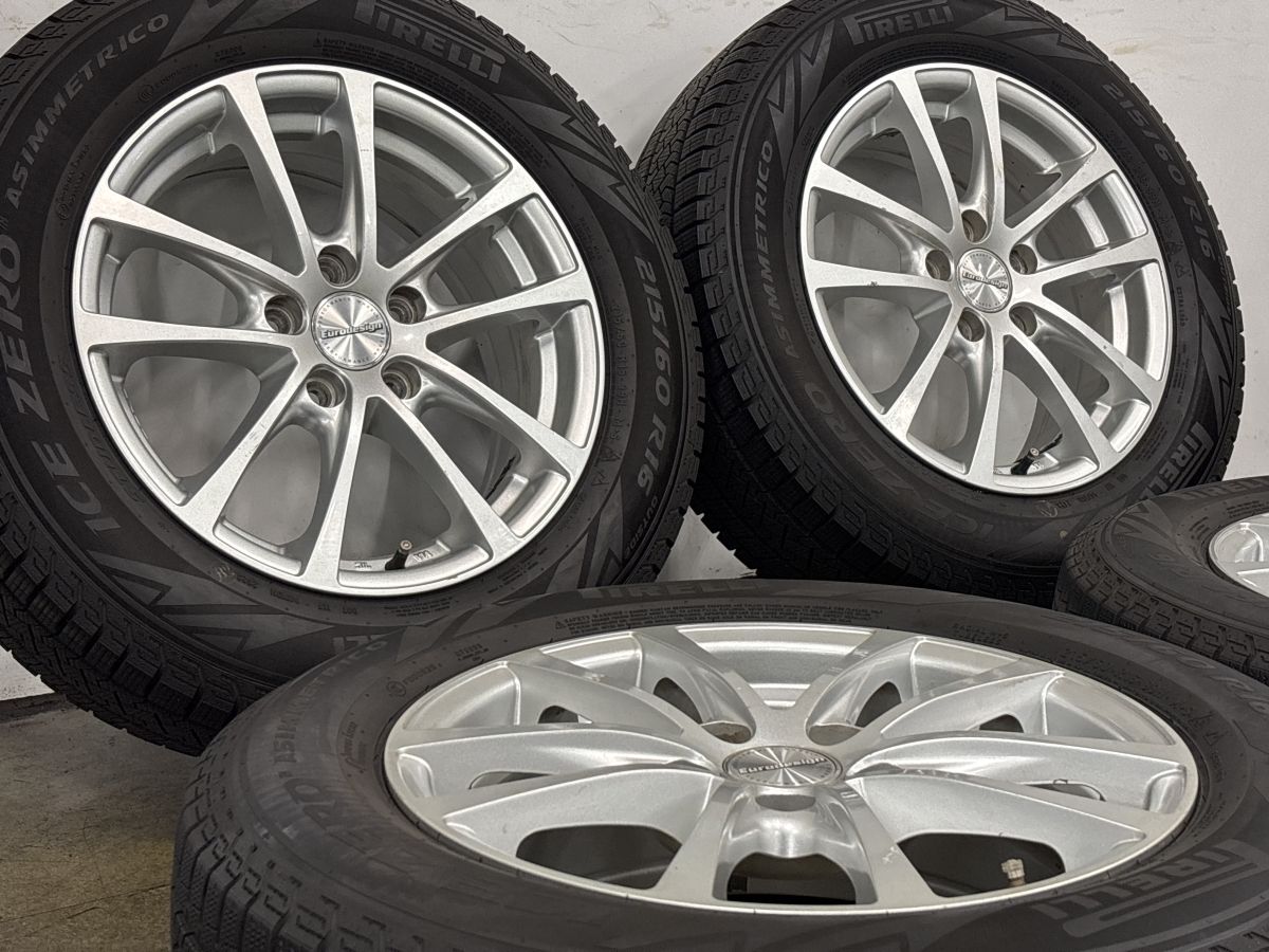 バリ溝】ユーロデザイン 16in 6.5J +45 PCD112 ピレリ アイスゼロ 