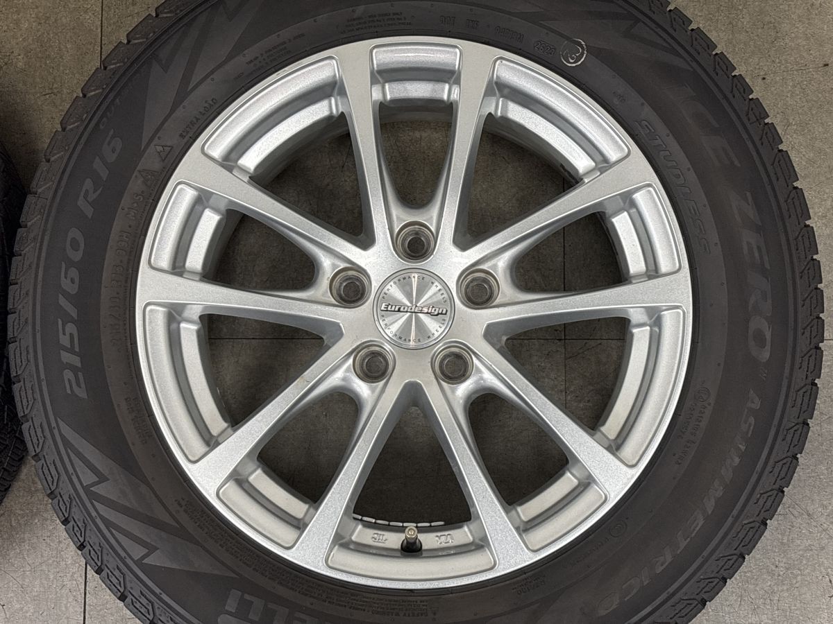 バリ溝】ユーロデザイン 16in 6.5J +45 PCD112 ピレリ アイスゼロ 