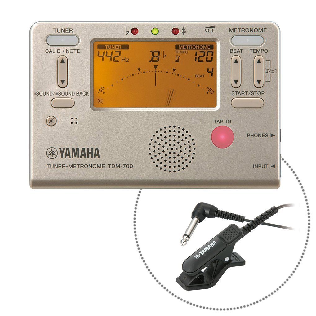 ヤマハ YAMAHA チューナーメトロノーム TDM-700GM チューナーとメトロノームが同時に使えるデュアル機能搭載 チューナー専用マイクロフォンTM-30BKが付属 [専用マイク付属(TDM-700GM)]