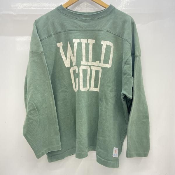 中古】SAINT MICHAEL 26SS FOOTBALL SWEAT/WILD M グリーン セント