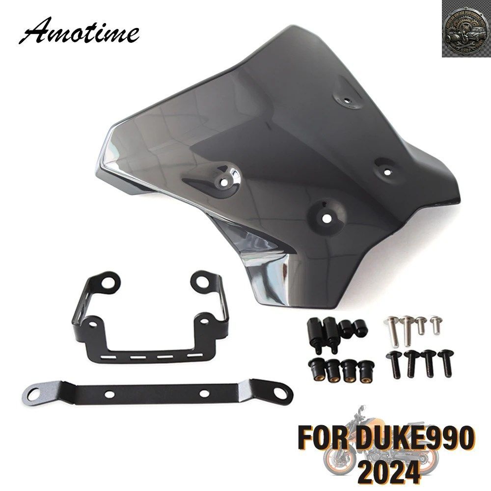 MOTORCYCLE WINDSHIELD SPORT WINDSCREEN SCREEN WIND DEFLECTOR 990 DUKE 990DUKE 990 DUKE 2024