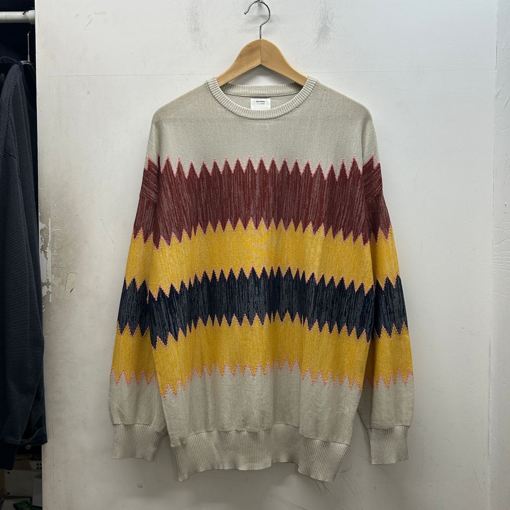 visvim ビズビム 22SS AMPLUS KNIT L/S ZIG-ZAG サマーニット